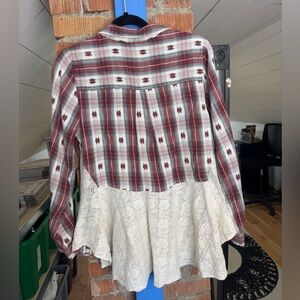 Plaid and Cream Women's Top